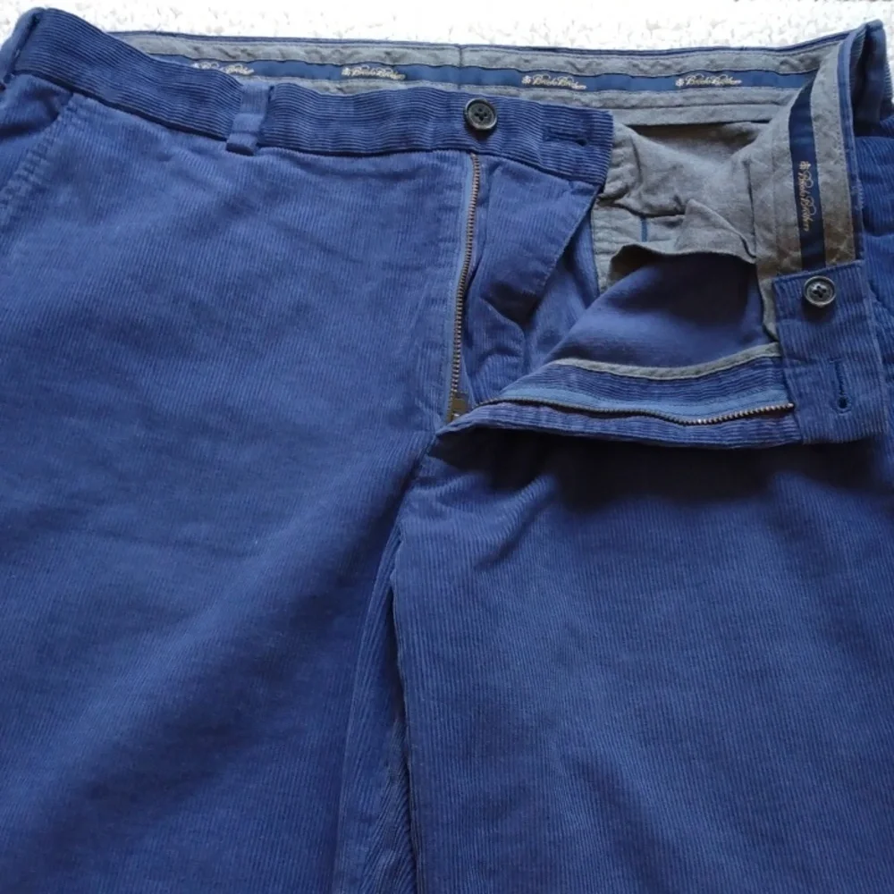 Brooks Brothers Blue Cotton Corduroy Pants (Clark Fit)  36 - 27.5